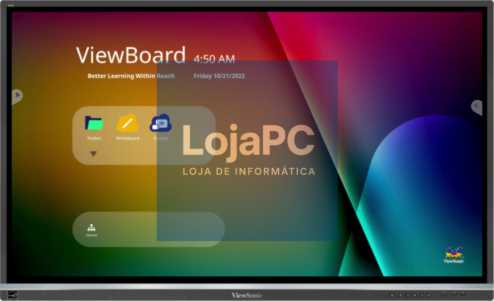 Viewsonic IFP5550-5 pizarra branca interactiva 139,7 cm (55") 3840 x 2160 Pixeles Ecrã táctil Preto HDMI