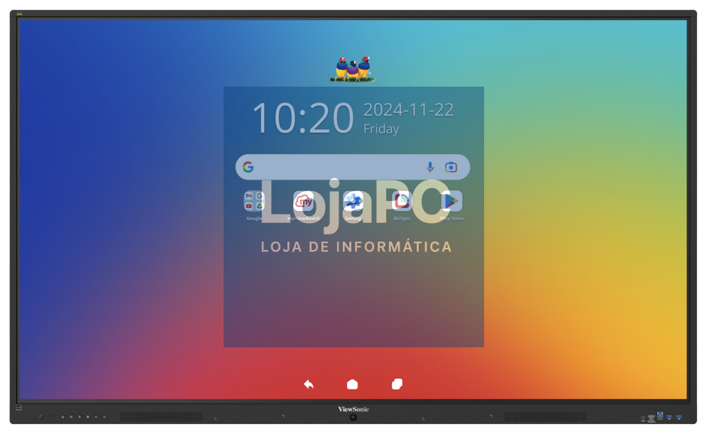 Viewsonic IFP 75IN 4K ANDROID 16 EDLA 64 pizarra branca interactiva 190,5 cm (75") 3840 x 2160 Pixeles Ecrã táctil
