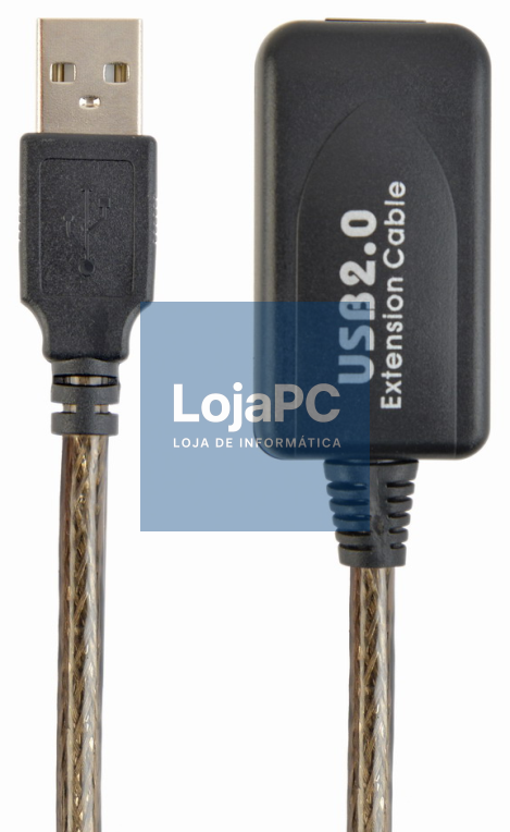 Gembird USB A/USB A M/F 10m cabo USB USB 2.0 Preto