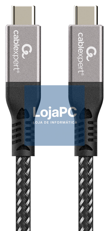 Gembird CCBP-USB4-CMCM240-1.5M cabo USB USB4 Gen 3x2 1,5 m USB C Preto, Prateado