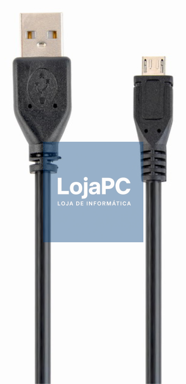 Gembird CCP-MUSB2-AMBM-1M cabo USB USB 2.0 Micro-USB B USB A Preto