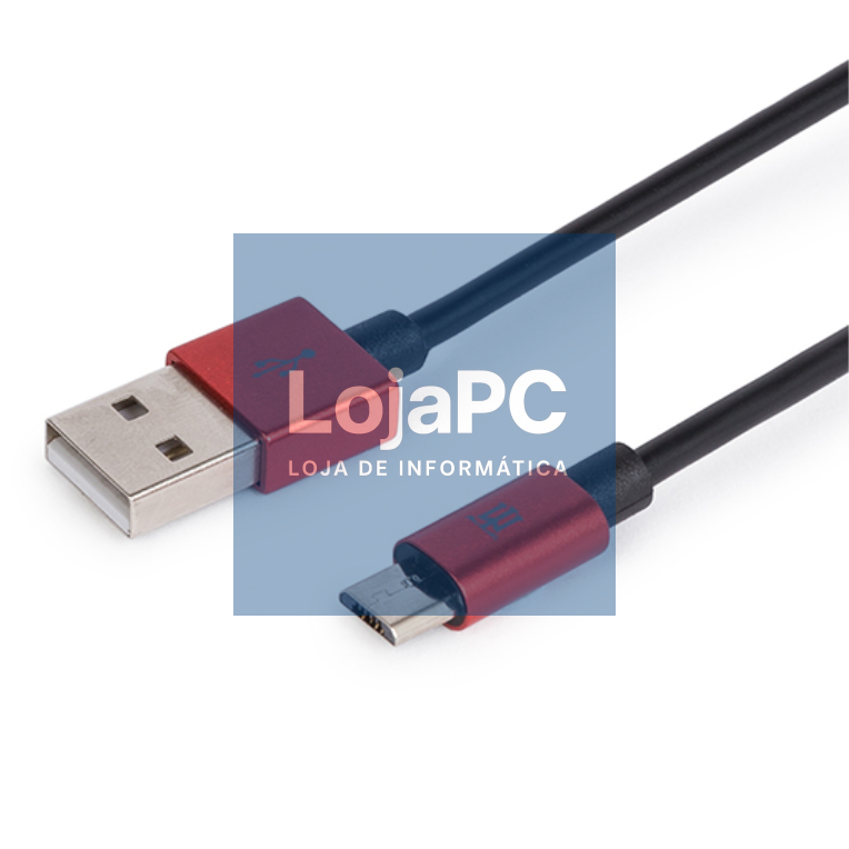 Maillon Technologique Premium MTPMUR241 cabo USB 1 m USB 2.0 USB A Micro-USB B Vermelho