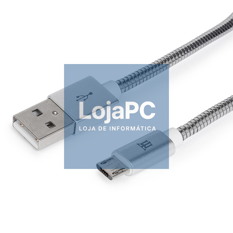 Maillon Technologique Premium MTPMUMS241 cabo USB 1 m USB 2.0 USB A Micro-USB B Prateado