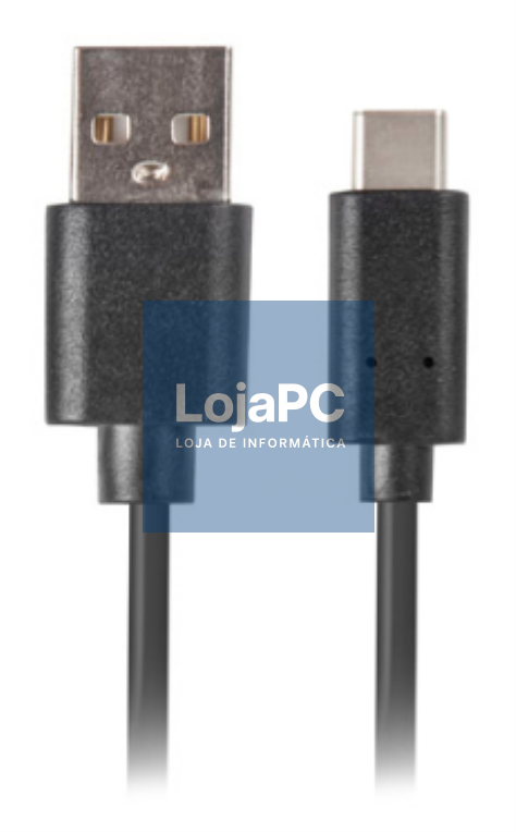 Lanberg CA-USBO-20CU-0005-BK cabo USB USB 2.0 0,5 m USB C USB A Preto