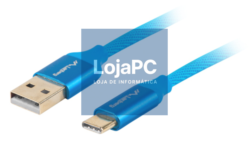 Lanberg CA-USBO-22CU-0010-BL cabo USB USB 2.0 1 m USB C USB A Azul