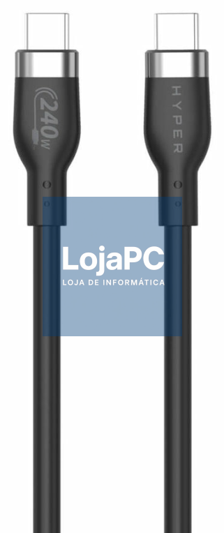 HYPER HJ4002BKGL cabo USB USB 2.0 2 m USB C Preto
