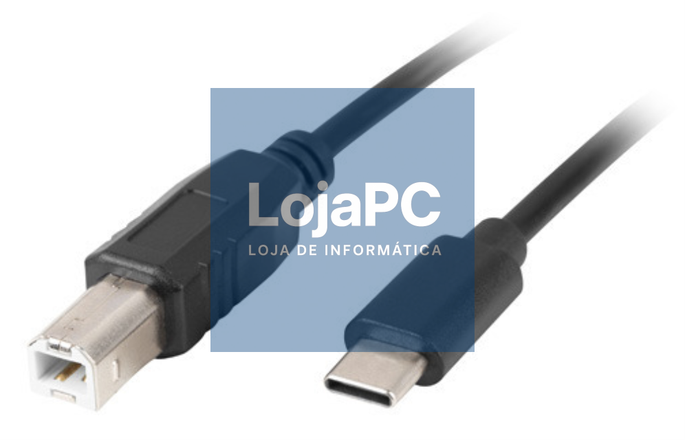 Lanberg CA-USBA-13CC-0018-BK cabo USB USB 2.0 1,8 m USB B USB C Preto