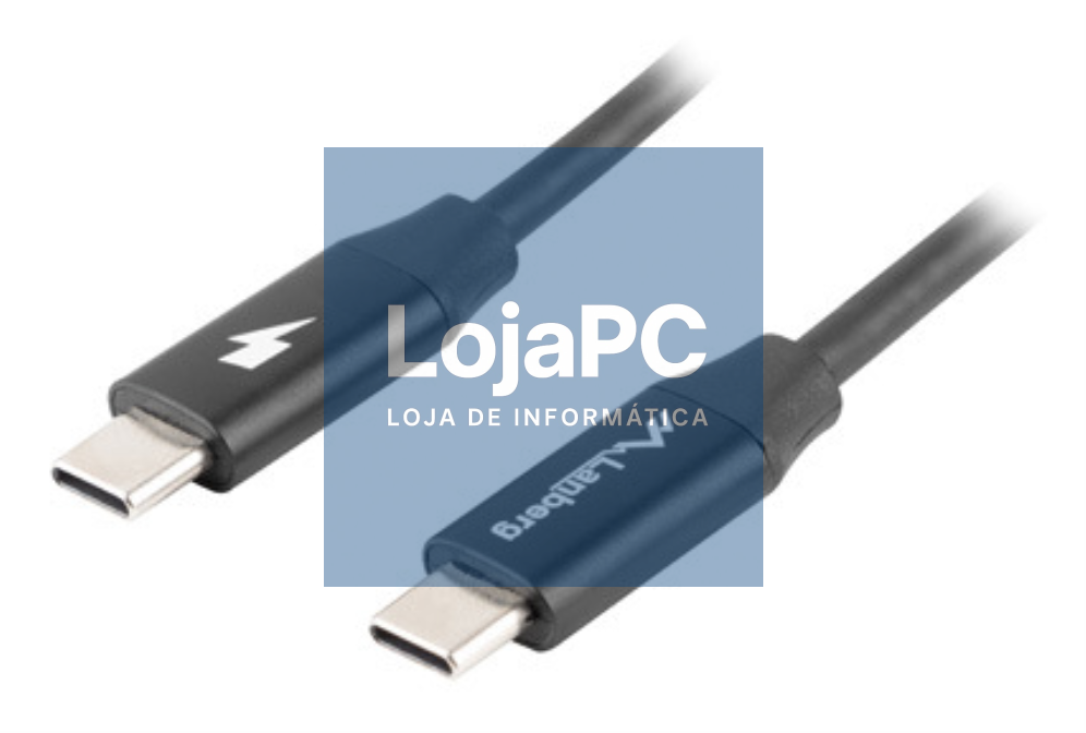 Lanberg CA-CMCM-40CU-0005-BK cabo USB USB 2.0 0,5 m USB C Preto