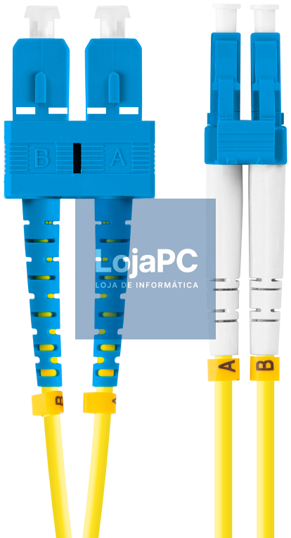 Lanberg FO-SULU-SD11-0010-YE Cabo de fibra óptica e InfiniBand 1 m SC LC Amarelo