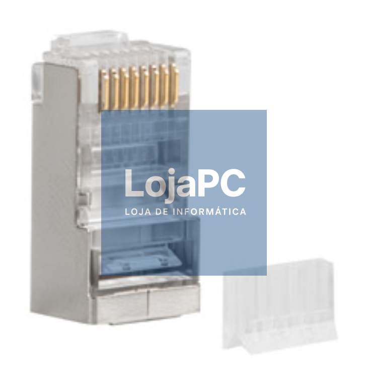 Lanberg PLS-6020 conector RJ-45 Acero inoxidable, Transparente