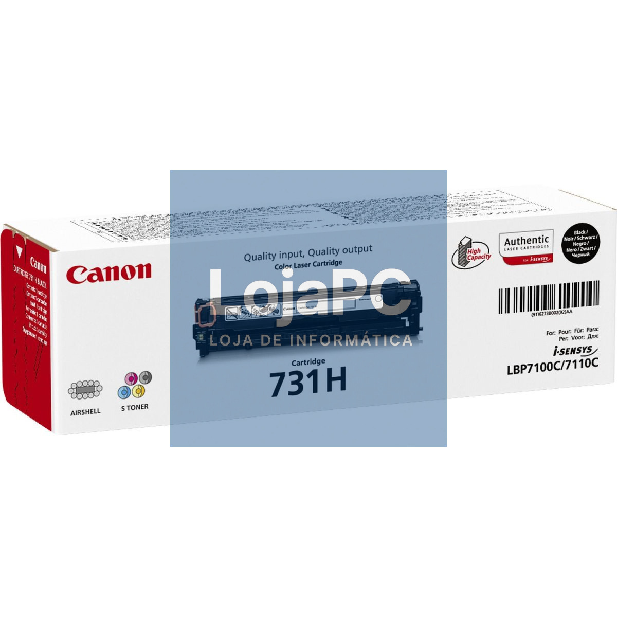 CANON 731H-BK toner cartridge black high capacity 2.400 pages 1-pack