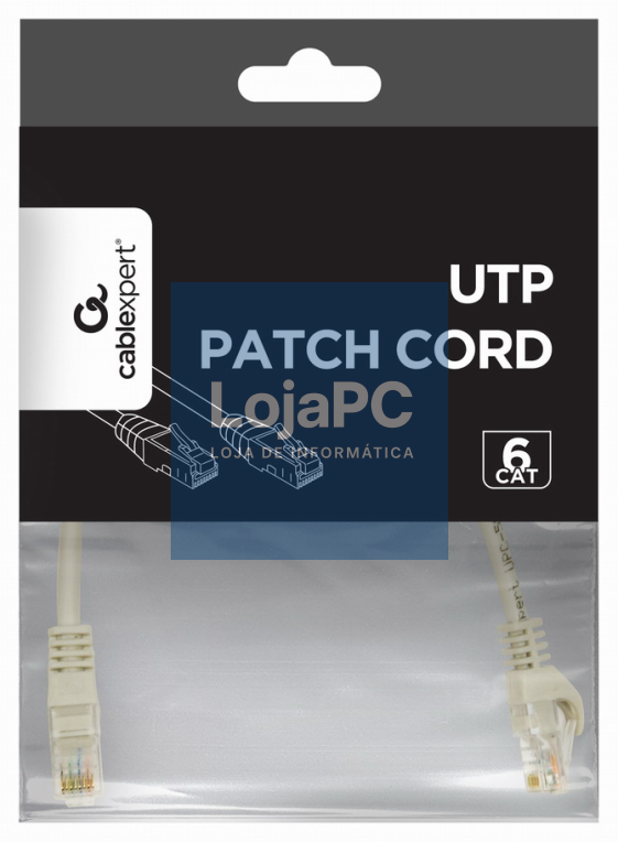 Gembird CAT6A Patchkabel Ungeschirmt 0.25m - PP6U-CU-0.25m cabo de rede