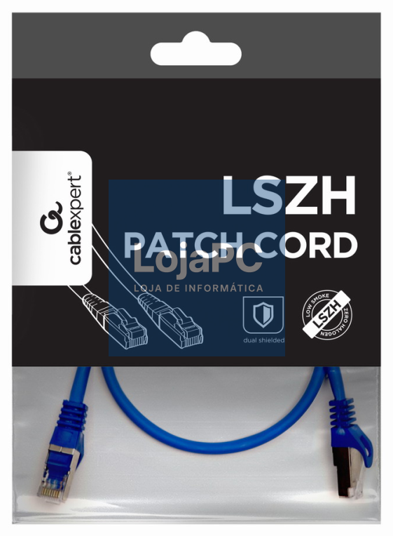 Gembird PP6A-LSZHCU-B-0.5M cabo de rede Azul 0,5 m Cat6a S/FTP (S-STP)