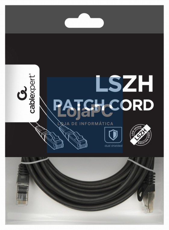 Gembird PP6A-LSZHCU-BK-5M cabo de rede Preto Cat6a S/FTP (S-STP)