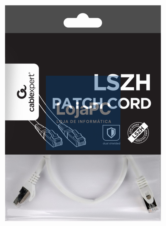 Gembird PP6A-LSZHCU-W-0.5M cabo de rede Branco 0,5 m Cat6a S/FTP (S-STP)