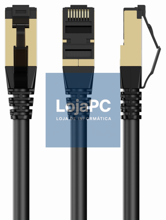 Gembird PP8-LSZHCU-BK-0.25M cabo de rede Preto 0,25 m Cat8 S/FTP (S-STP)