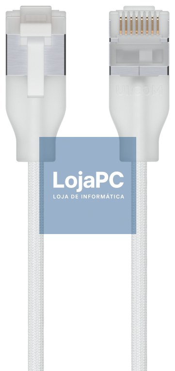 Ubiquiti UACC-Cabo-Patch-EL-C6A-1M-W cabo de rede Translúcido, Branco Cat6a Alrededor