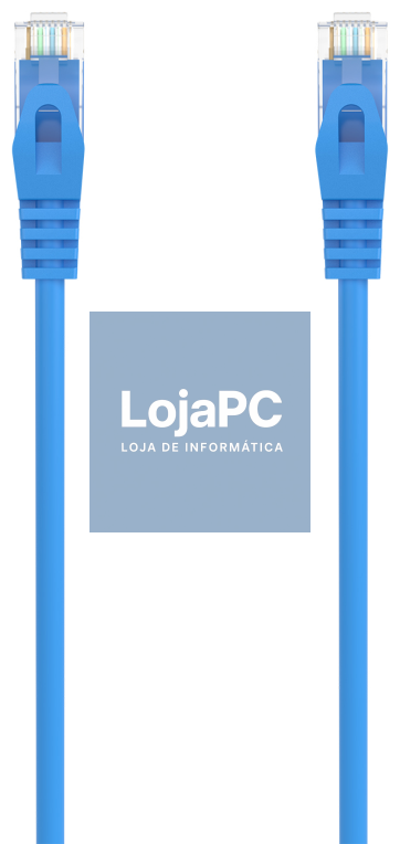 AISENS Cabo de rede Cabo de rede RJ45 LSZH Cat.6A 500 Mhz UTP AWG24, Azul, 1.0M