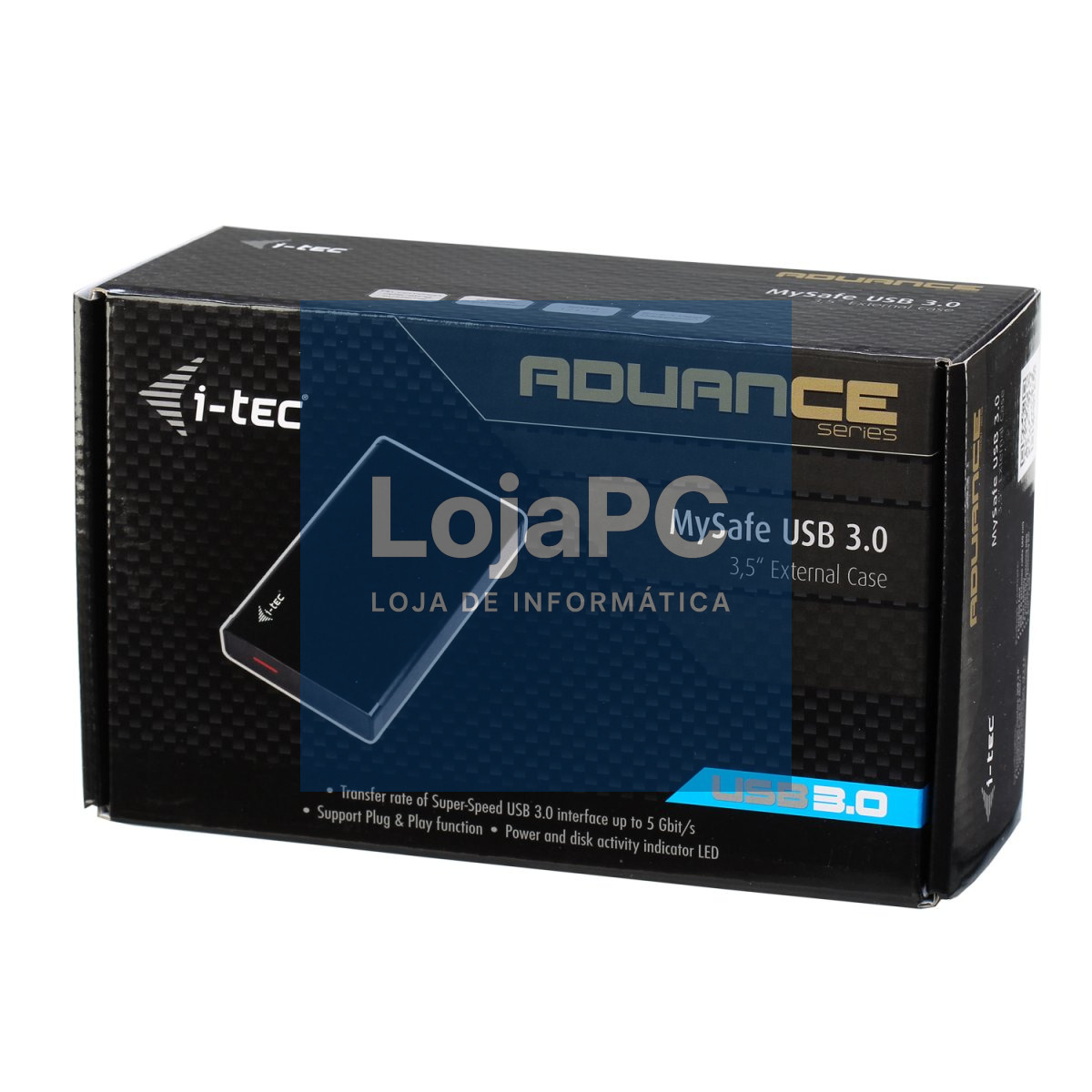 I-TEC MYSAFE Advanced 3.5 inch USB 3.0 External aluminium case for SATA I/I/III and SSD discs
