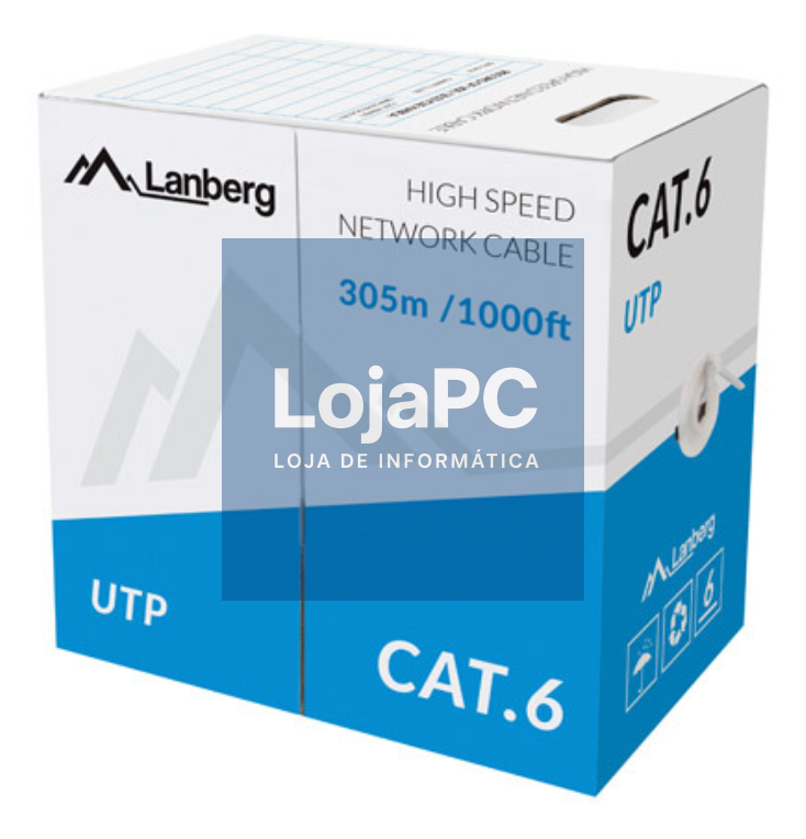 Lanberg LCU6-11CU-0305-S cabo de rede Cinzento 305 m Cat6 U/UTP (UTP)