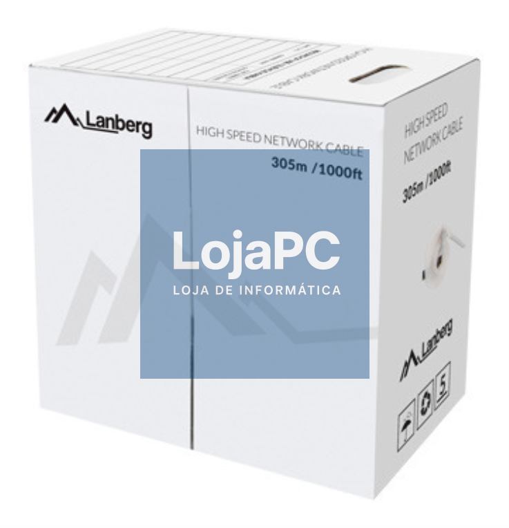 Lanberg LCU6-12CU-0305-S cabo de rede Cinzento 305 m Cat6 U/UTP (UTP)