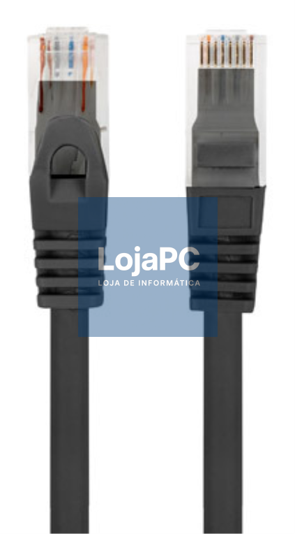 Lanberg PCU6-10CU-0500-BK cabo de rede Preto 5 m Cat6 U/UTP (UTP)