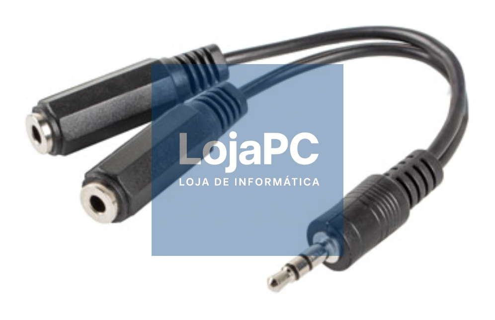 Lanberg AD-0024-BK cabo de audio 0,1 m 3,5mm 2 x 3.5mm Preto