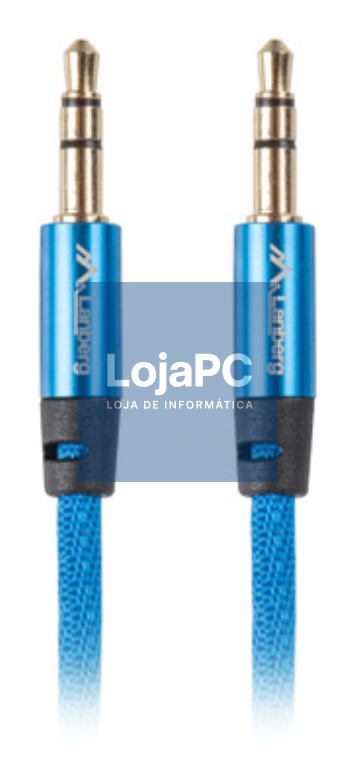 Lanberg CA-MJMJ-10CU-0020-BL cabo de audio 2 m 3,5mm Azul