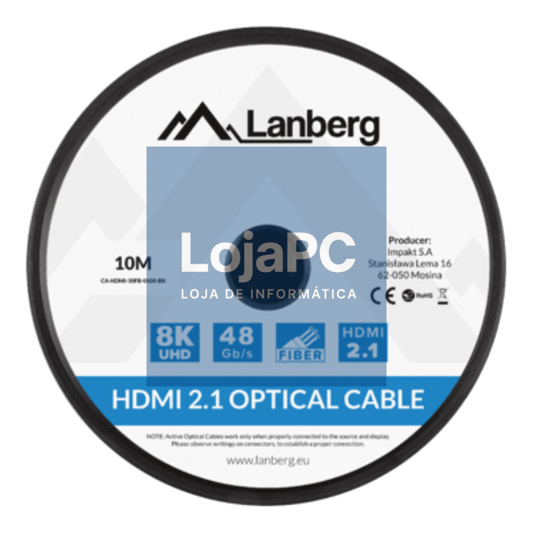 Lanberg CA-HDMI-30FB-0100-BK cabo HDMI 10 m HDMI tipo A (Padrão) Preto