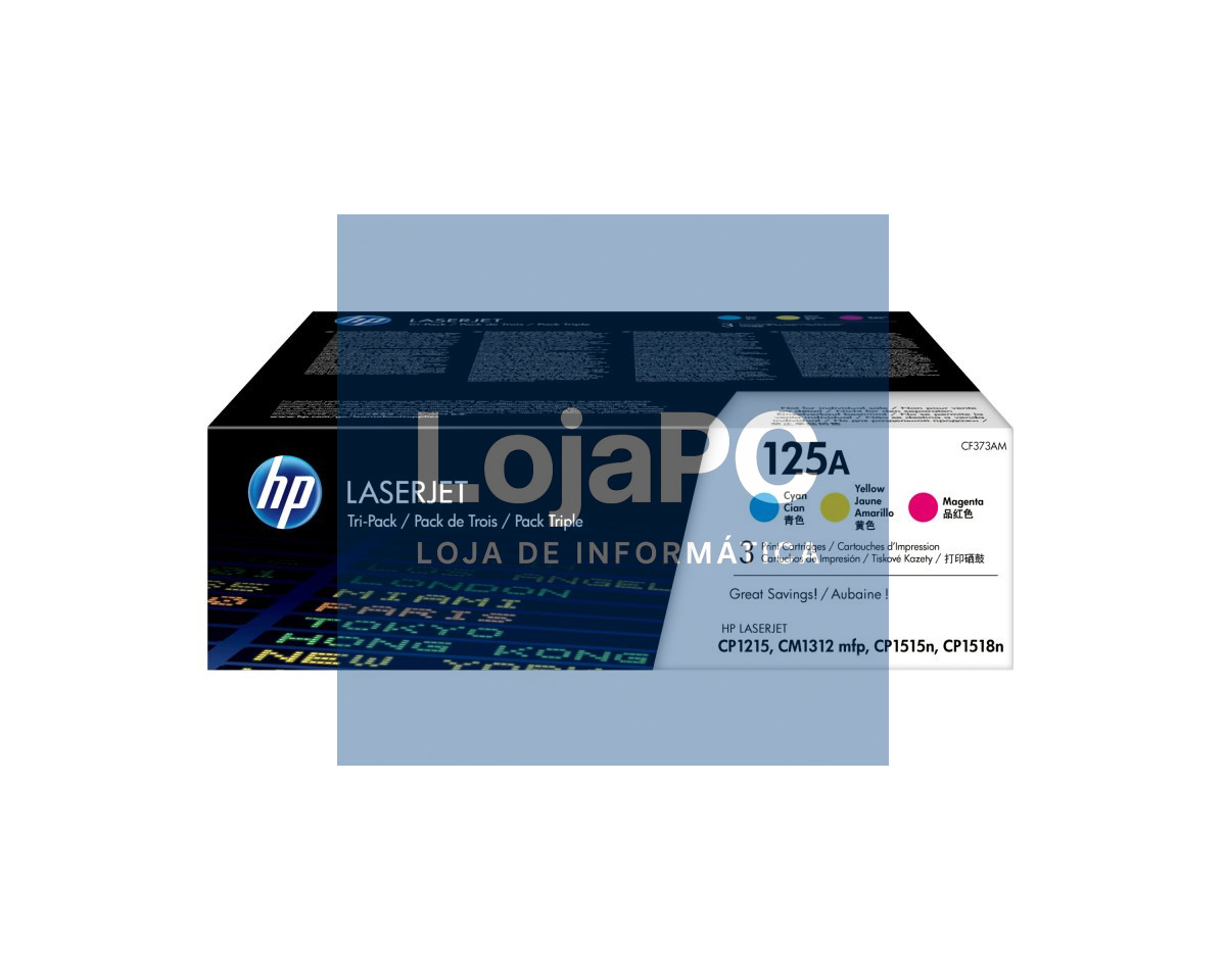HP 125A original Toner cartridge CF373AM cyan magenta yellow standard capacity 3 x 1.400 pages 3-pack