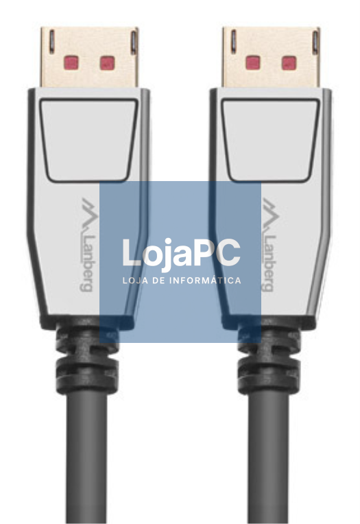 Lanberg CA-DPDP-20CU-0018-BK cabo DisplayPort 1,8 m Preto, Prateado