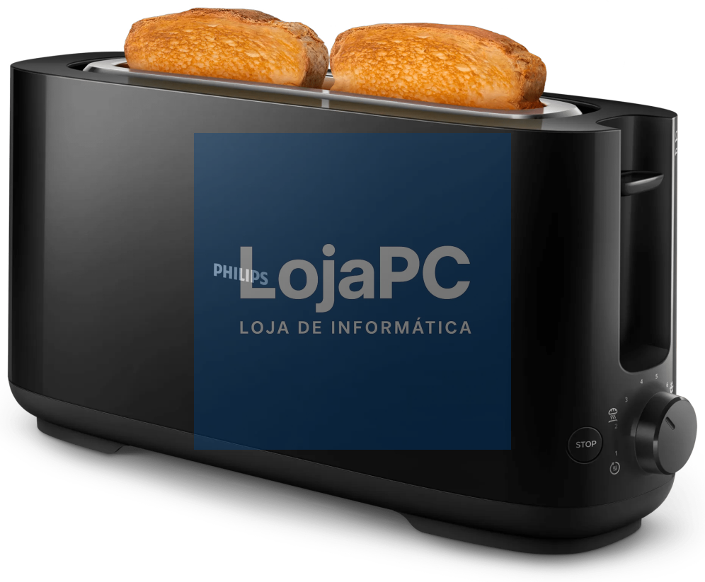 Philips Daily Collection HD2590/90 Tostadora - ranura larga, preto