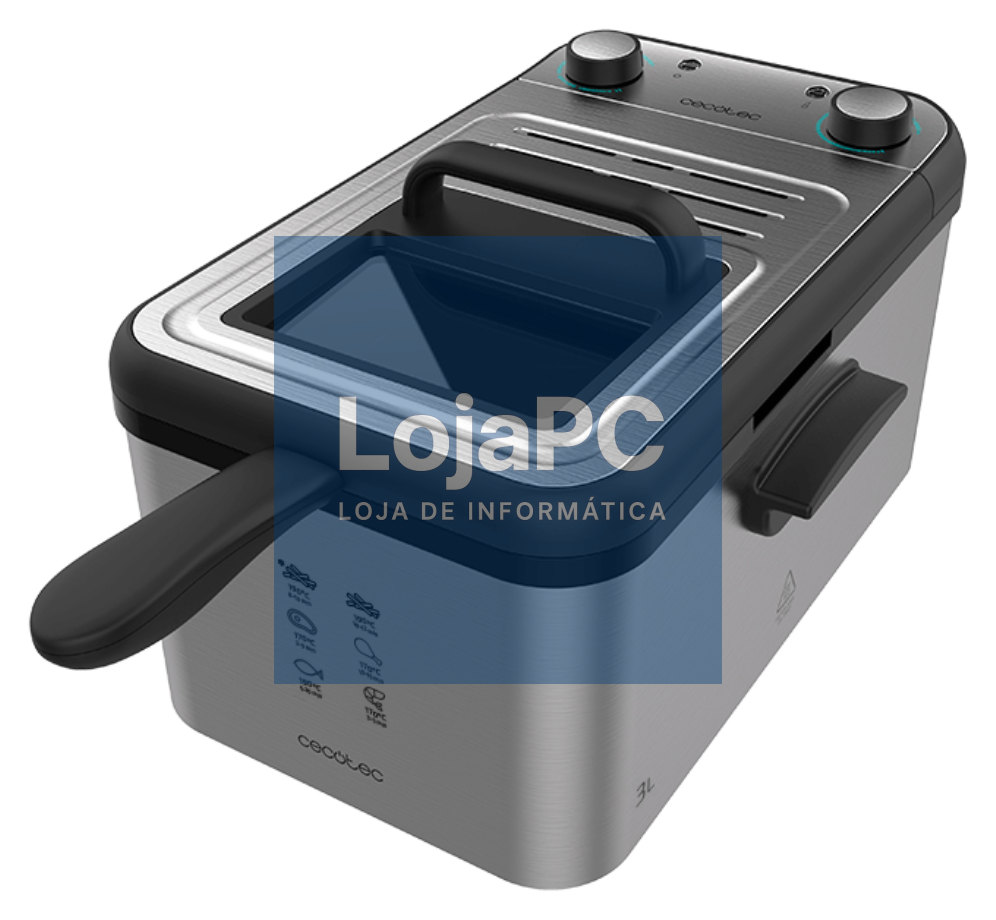 Cecotec CleanFry Infinity 3000 Simples 3 L Independiente 2400 W Freidora Acero inoxidable