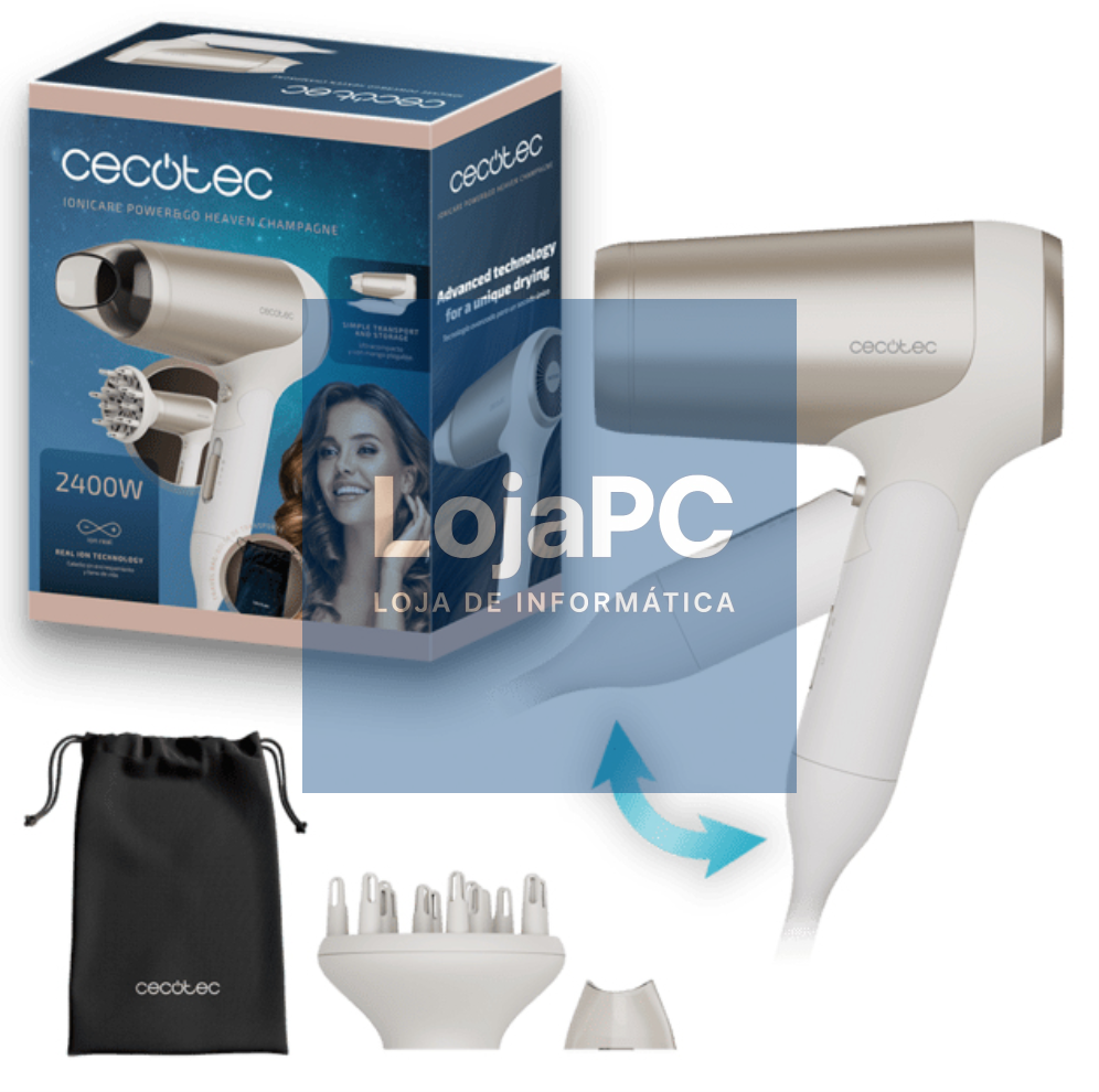 Cecotec IoniCare Power&Go Heaven Champagne secador 2400 W Champán