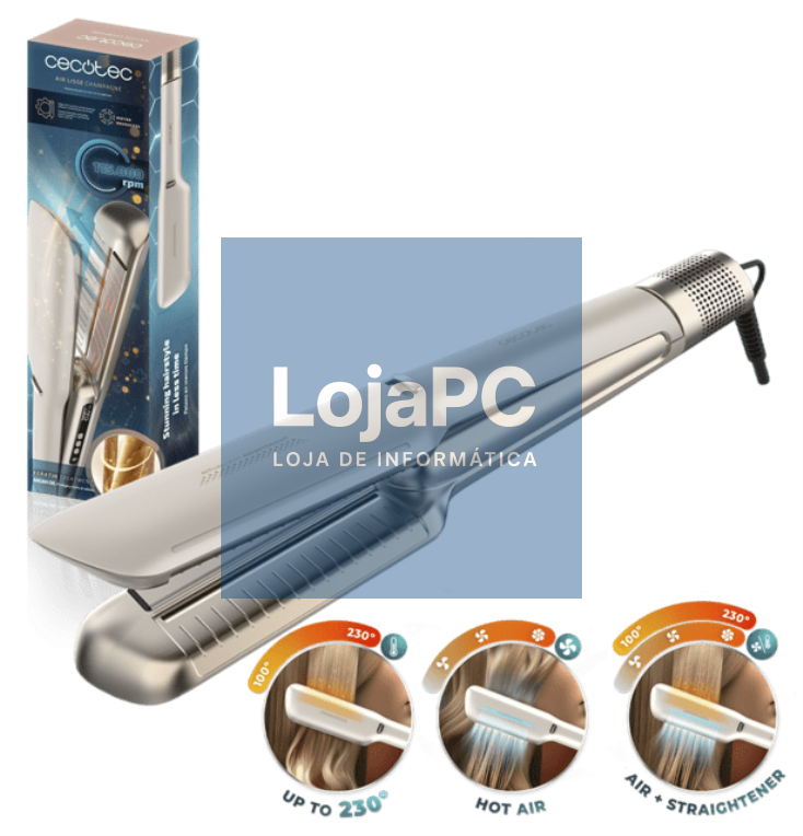 Cecotec Air Lisse Champagne Plancha de pelo Airflow Champán