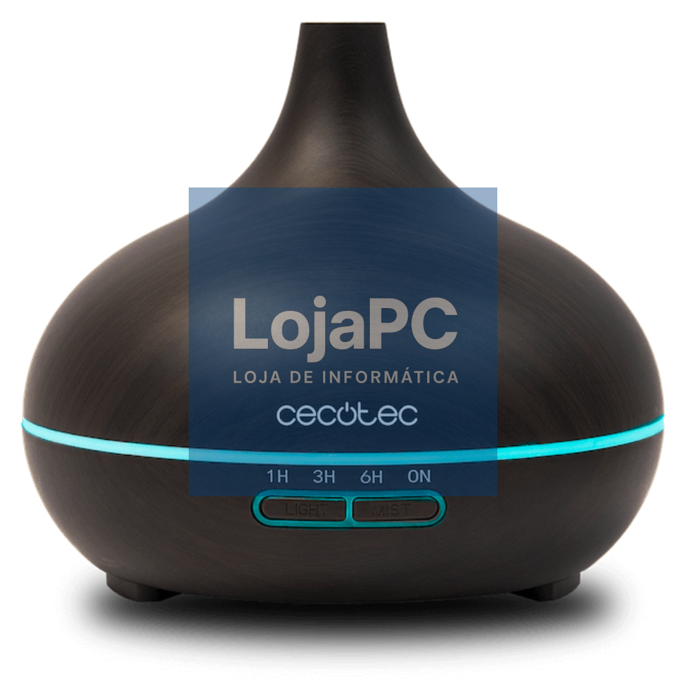 Cecotec Pure Aroma 300 humidificador Ultrasónica 0,3 L Preto, Madera 10 W