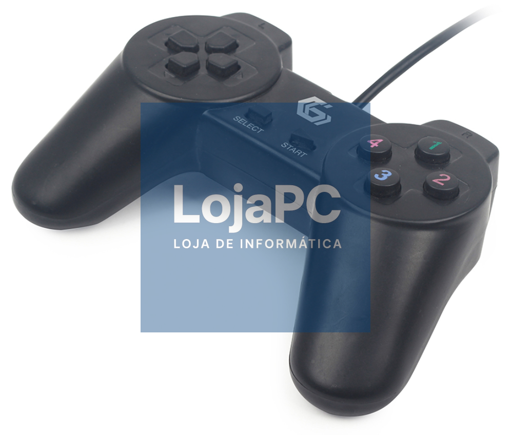 Gembird JPD-UB2-01 comando y volante Preto USB 2.0 Gamepad PC