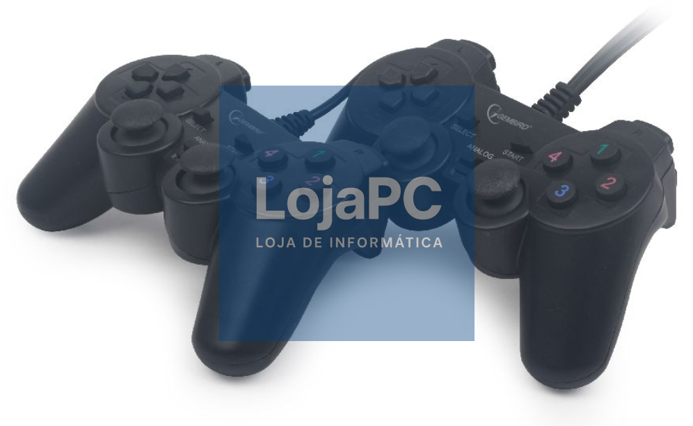 Gembird JPD-UDV2-01 comando y volante Preto USB 2.0 Gamepad Analógico/Digital PC