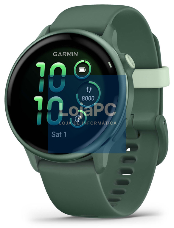 Garmin vívoactive 6 3,05 cm (1.2") AMOLED 42 mm Digital 390 x 390 Pixeles Ecrã táctil Verde Wifi GPS (satélite)