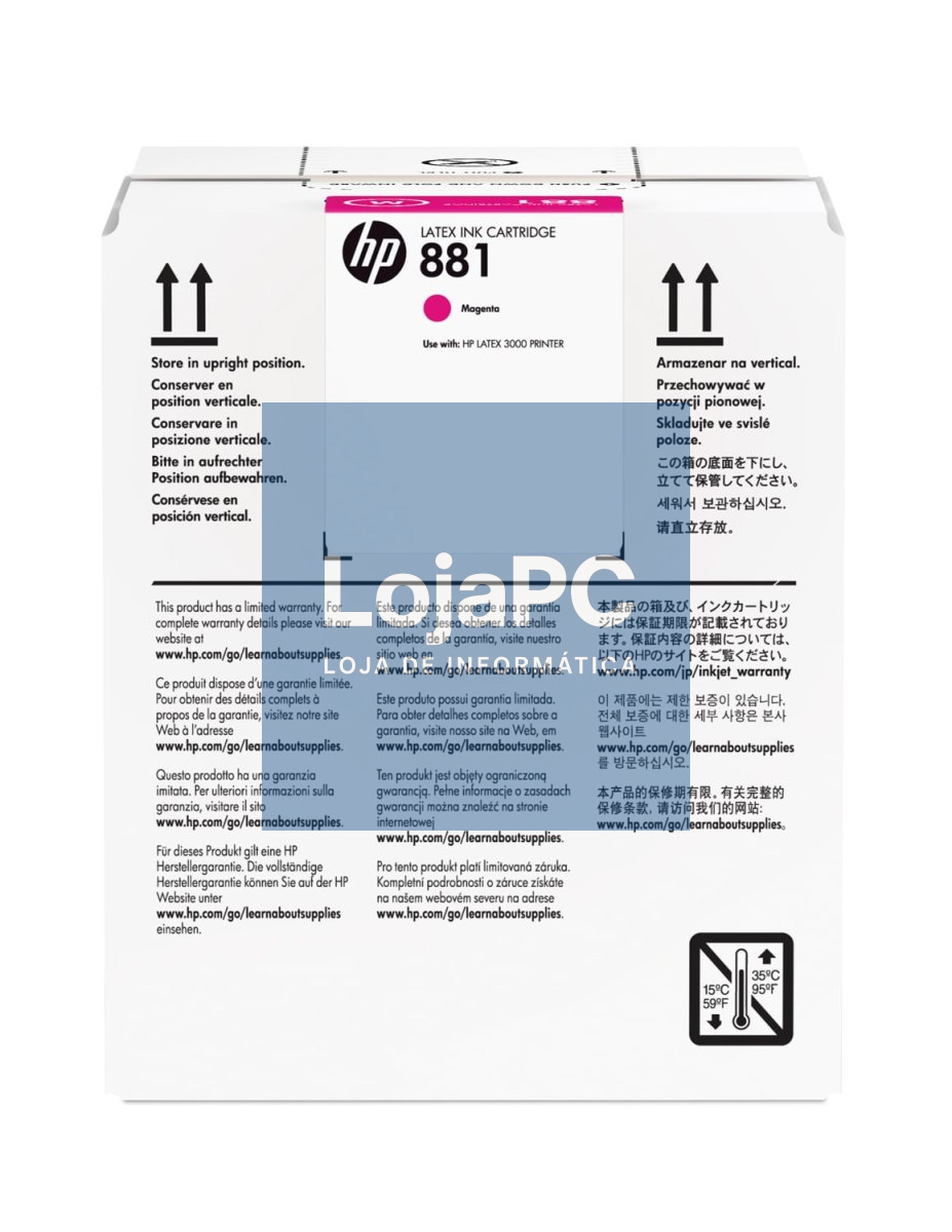 HP 881 5-ltr Magenta Latex Ink Cartridge