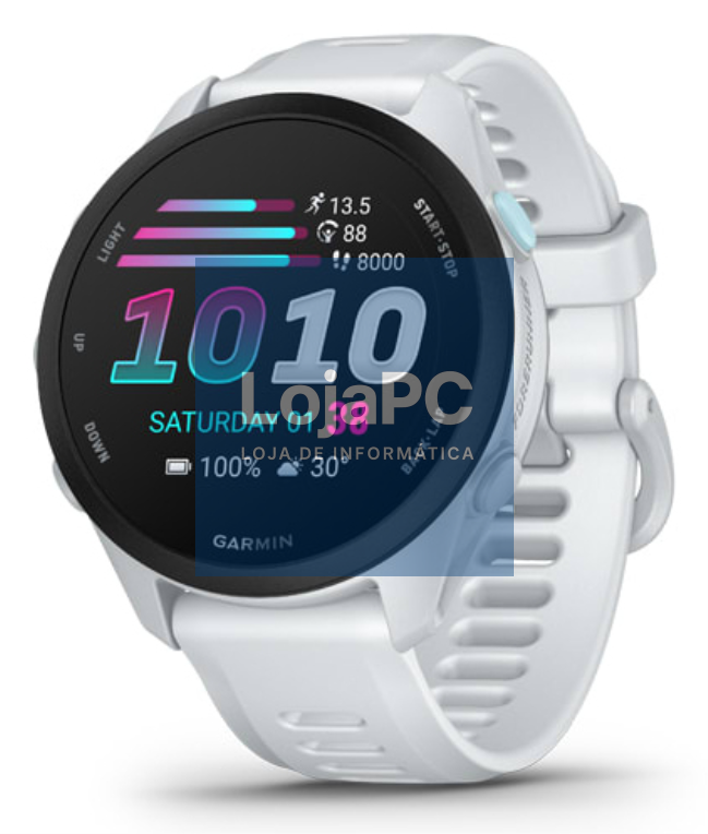 Garmin Forerunner 70 3,05 cm (1.2") AMOLED 43 mm Digital 390 x 390 Pixeles Ecrã táctil Branco GPS (satélite)