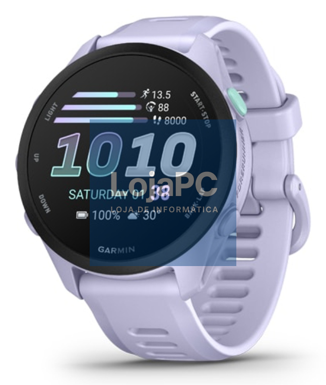 Garmin Forerunner 70 3,05 cm (1.2") AMOLED 43 mm Digital 390 x 390 Pixeles Ecrã táctil Lavanda GPS (satélite)