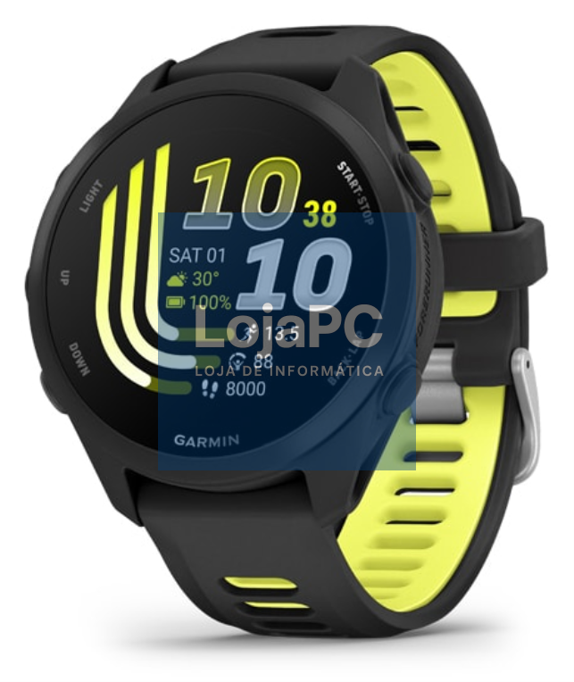 Garmin Forerunner 170 3,05 cm (1.2") AMOLED 30 mm Digital 390 x 390 Pixeles Ecrã táctil Preto GPS (satélite)