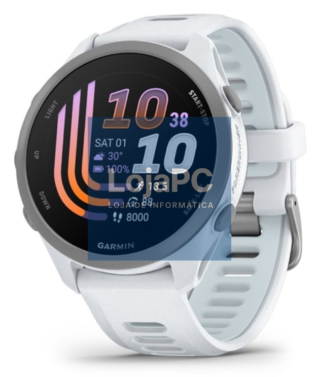 Garmin Forerunner 170 3,05 cm (1.2") AMOLED 30 mm Digital 390 x 390 Pixeles Ecrã táctil Branco GPS (satélite)