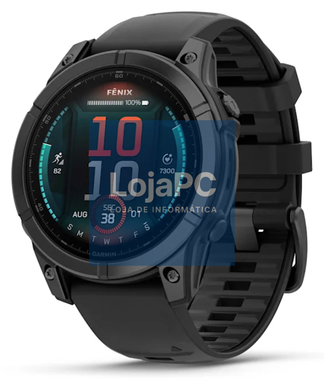 Garmin Fenix E 3,3 cm (1.3") AMOLED 47 mm Digital 416 x 416 Pixeles Ecrã táctil Preto Wifi GPS (satélite)
