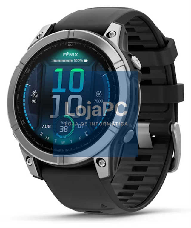 Garmin Fenix E 3,3 cm (1.3") AMOLED 47 mm Digital 416 x 416 Pixeles Ecrã táctil Acero inoxidable Wifi GPS (satélite)