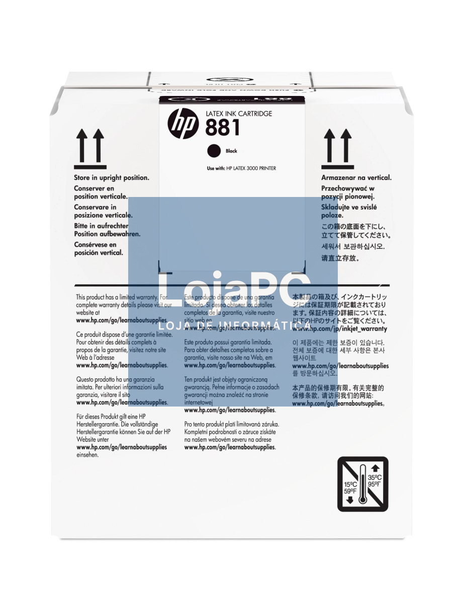 HP 881 5-ltr Black Latex Ink Cartridge