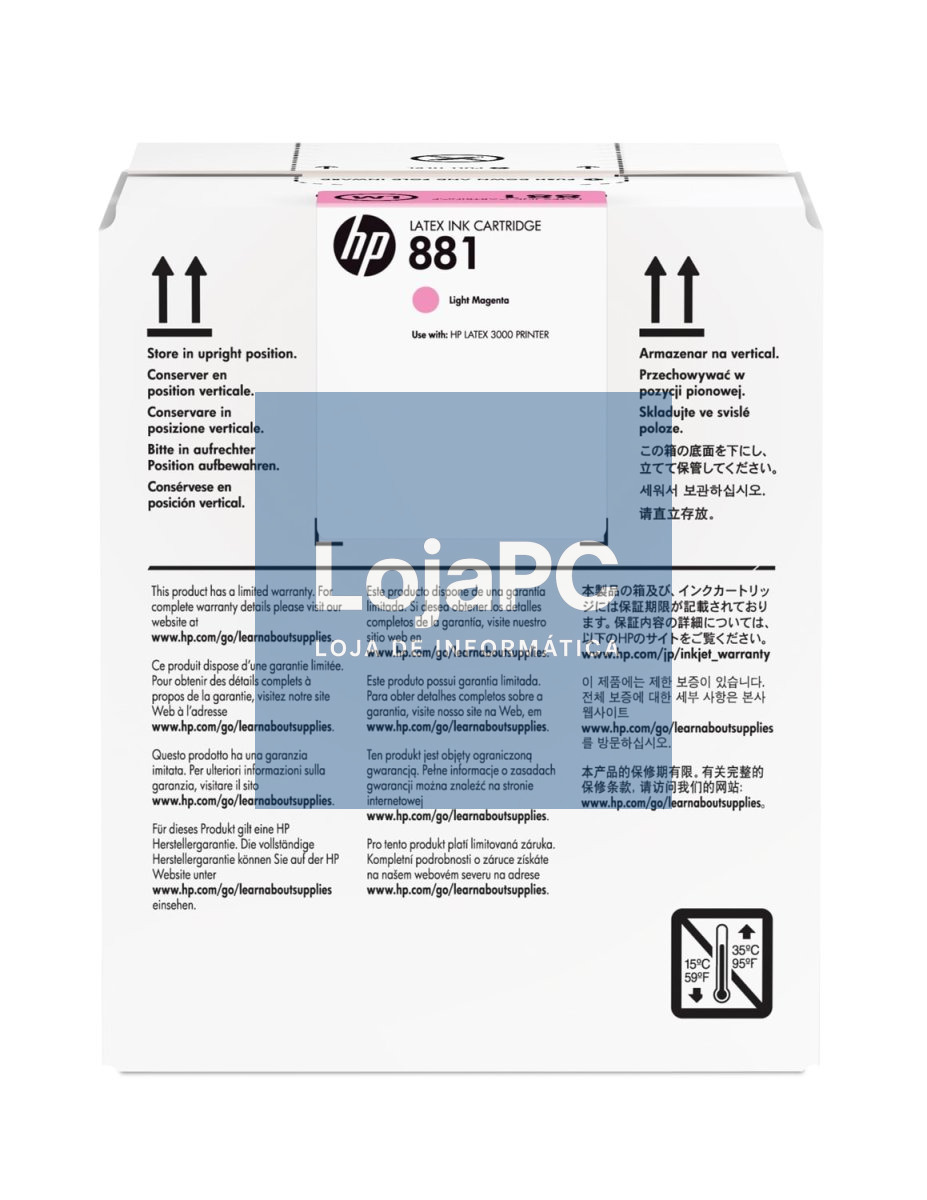 HP 881 5-ltr Lt Mag Latex Ink Cartridge