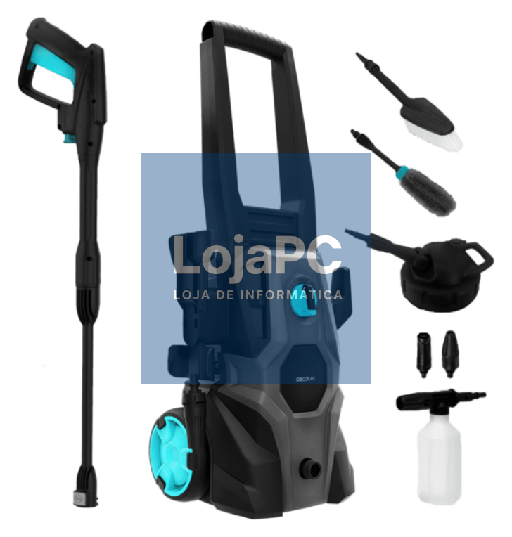 Cecotec 08137 Limpiadora de alta presión o Hidrolimpiadora Vertical Eléctrico 468 l/h 1600 W Preto, Cinzento