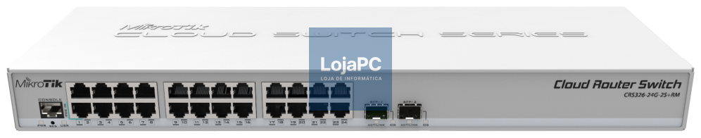 Mikrotik CRS326-24G-2S+RM switch Gerido L2 Gigabit Ethernet (10/100/1000) Cinzento